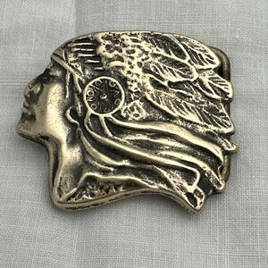 Vintage Native American Indian / Face Chief Belt Buckle Western Cowboy